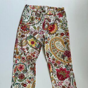 ETRO floral printed straight leg pants Italy luxury wear 38 IT / SM 27 / 4-6 US